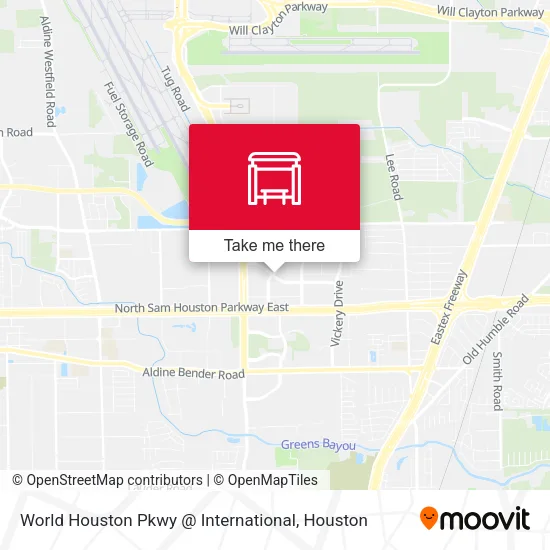 World Houston Pkwy @ International map