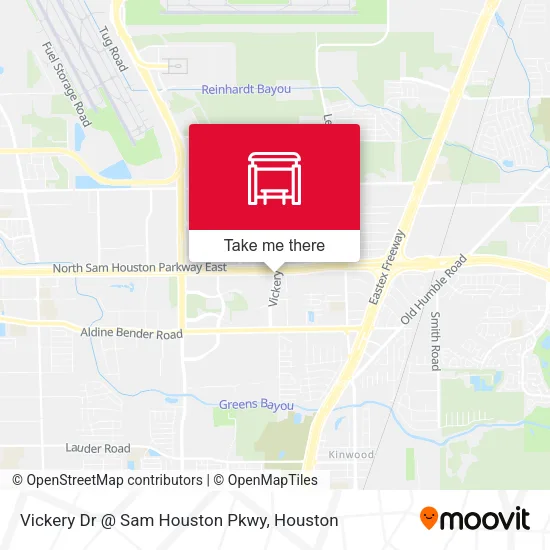Vickery Dr @ Sam Houston Pkwy map