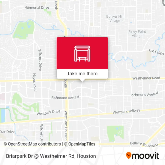 Briarpark Dr @ Westheimer Rd map