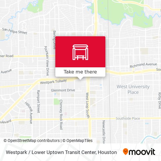 Westpark / Lower Uptown Transit Center map