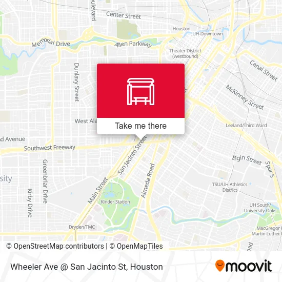 Mapa de Wheeler Ave @ San Jacinto St