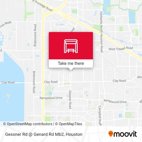 Gessner Rd @ Genard Rd Mb2 map