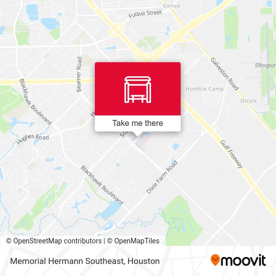 Memorial Hermann Southeast map