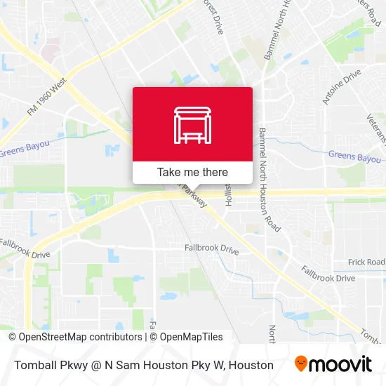 Tomball Pkwy @ N Sam Houston Pky W map