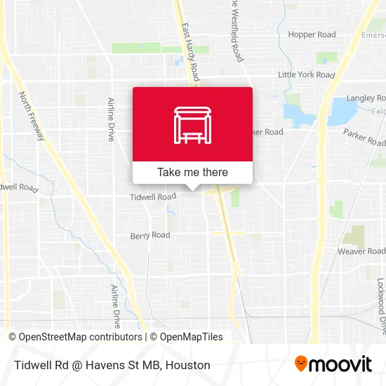 Mapa de Tidwell Rd @ Havens St MB