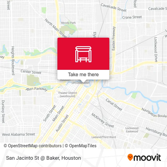 San Jacinto St @ Baker map
