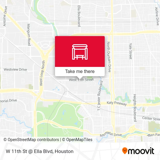 W 11th St @ Ella Blvd map