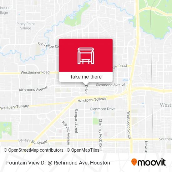 Mapa de Fountain View Dr @ Richmond Ave