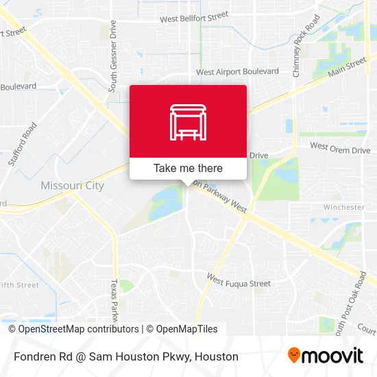 Fondren Rd @ Sam Houston Pkwy map