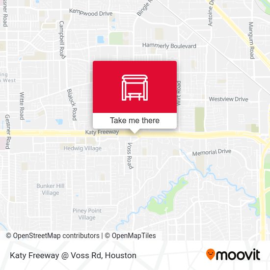 Katy Freeway @ Voss Rd map