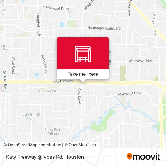 Katy Freeway @ Voss Rd map