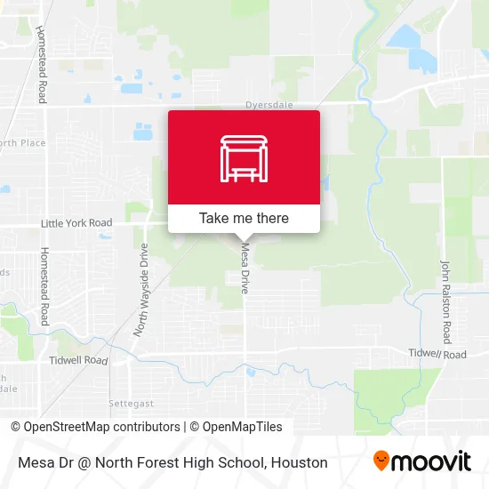Mesa Dr @ North Forest High School map
