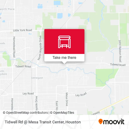 Tidwell Rd @ Mesa Transit Center map