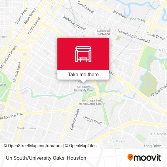 Uh South/University Oaks map