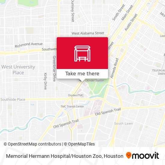 Memorial Hermann Hospital / Houston Zoo map