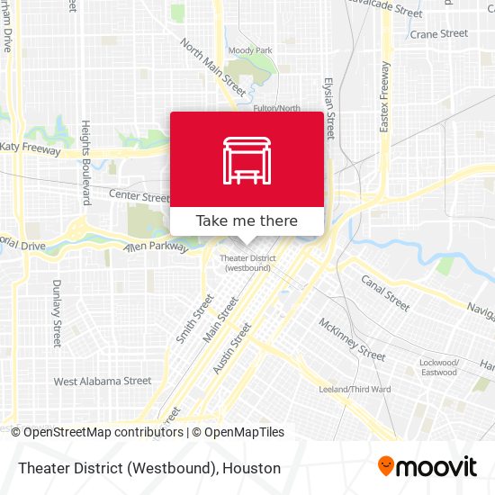 Mapa de Theater District (Westbound)