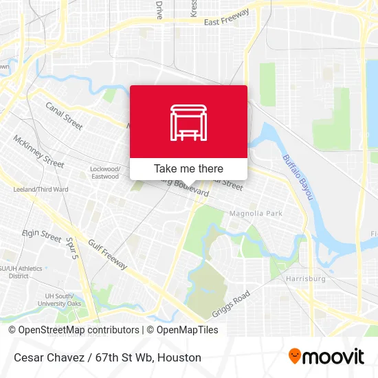 Cesar Chavez / 67th St Wb map