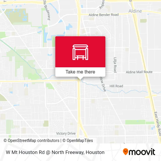 W Mt Houston Rd @ North Freeway map