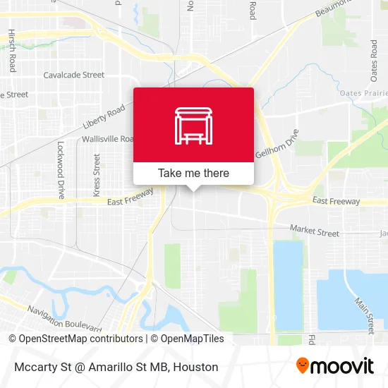 Mccarty St @ Amarillo St MB map