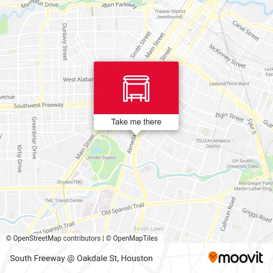 Mapa de South Freeway @ Oakdale St