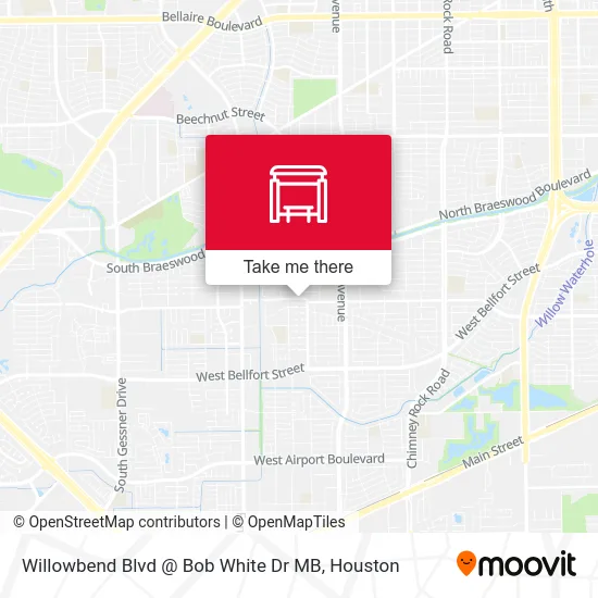 Willowbend Blvd @ Bob White Dr MB map