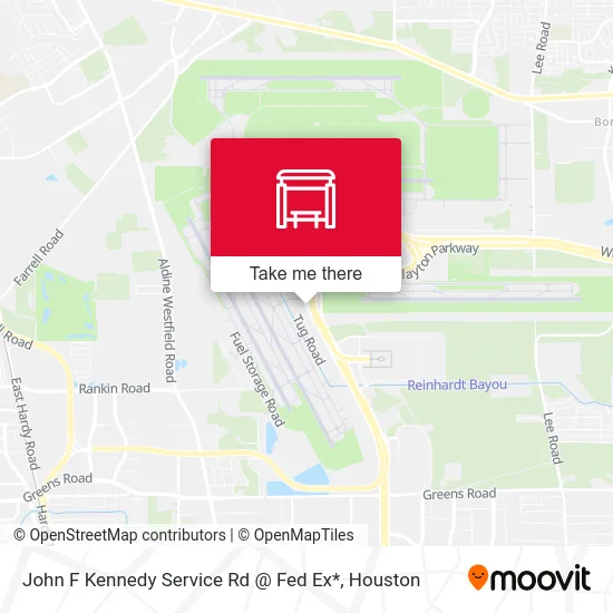 Mapa de John F Kennedy Service Rd @ Fed Ex*