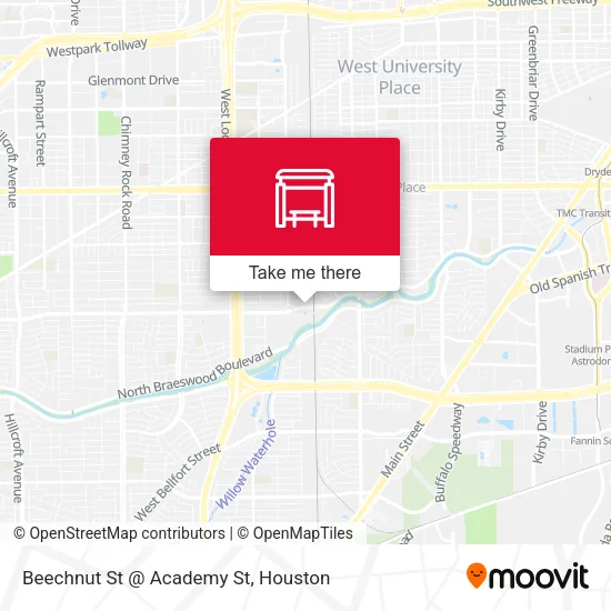 Beechnut St @ Academy St map