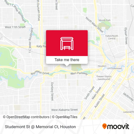 Studemont St @ Memorial Ct map
