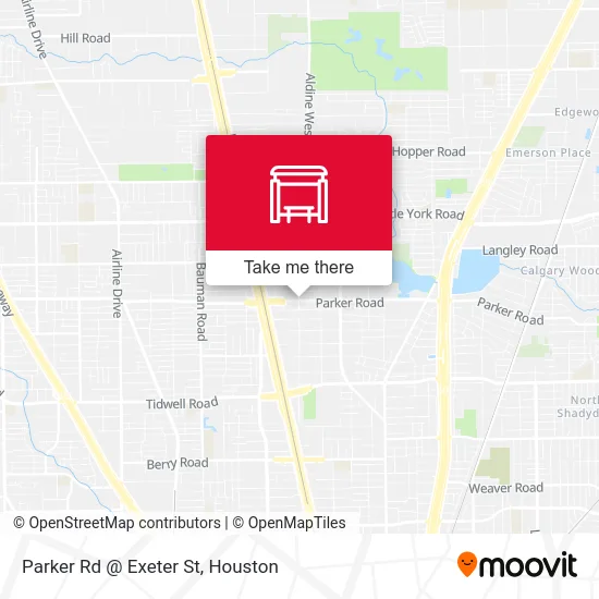 Parker Rd @ Exeter St map