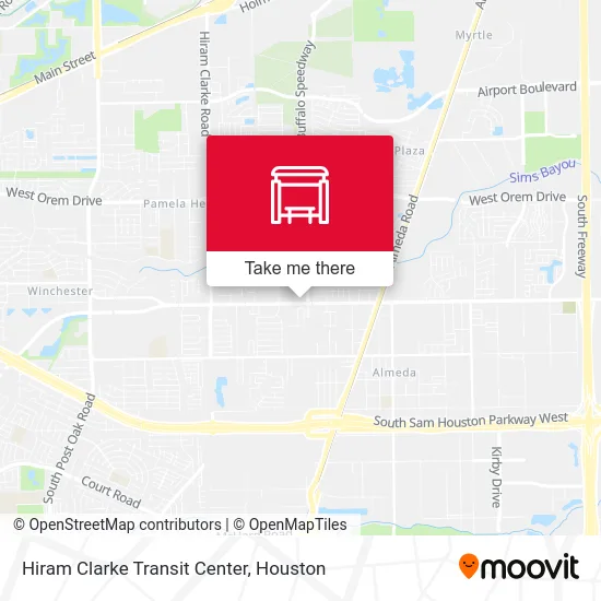 Mapa de Hiram Clarke Transit Center