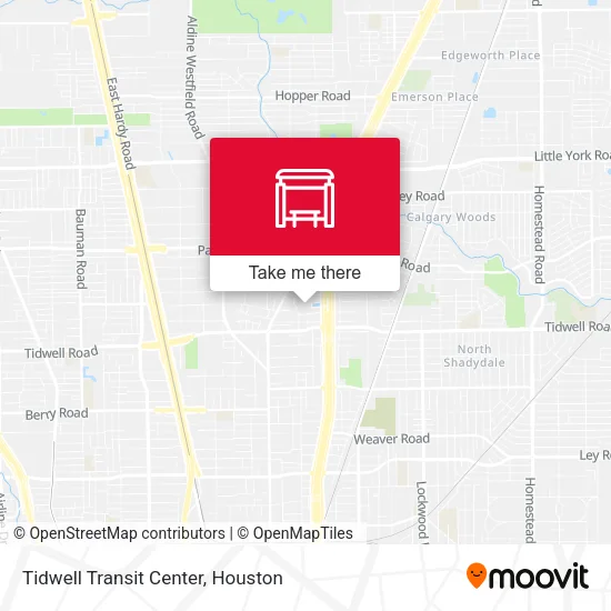 Tidwell Transit Center map