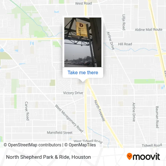 North Shepherd Park & Ride map