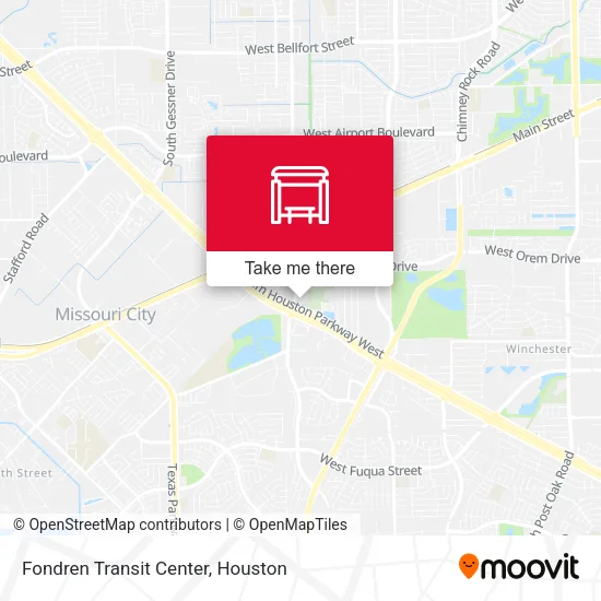 Mapa de Fondren Transit Center