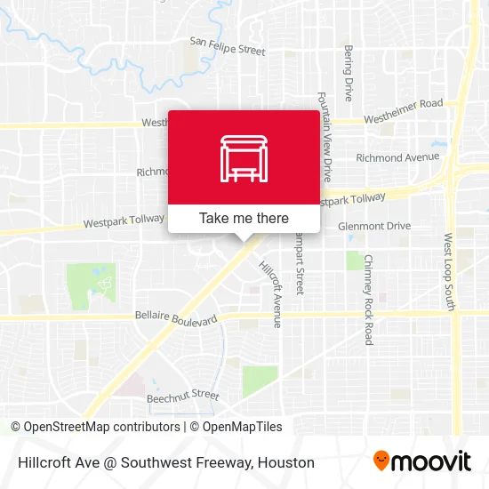 Mapa de Hillcroft Ave @ Southwest Freeway