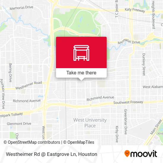 Westheimer Rd @ Eastgrove Ln map