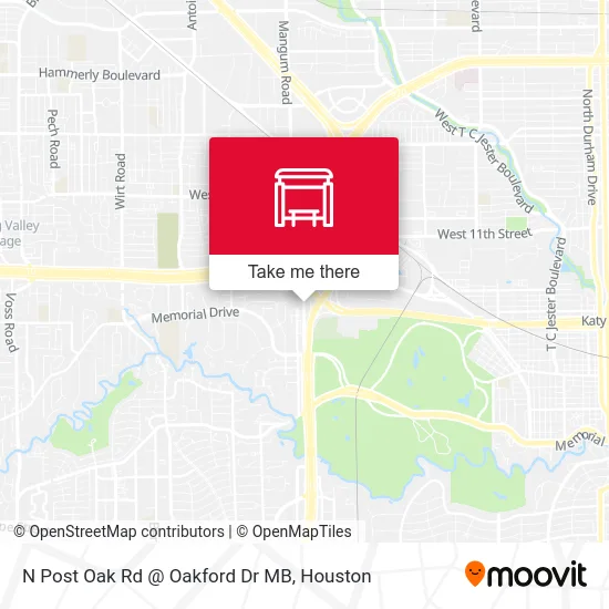 N Post Oak Rd @ Oakford Dr MB map