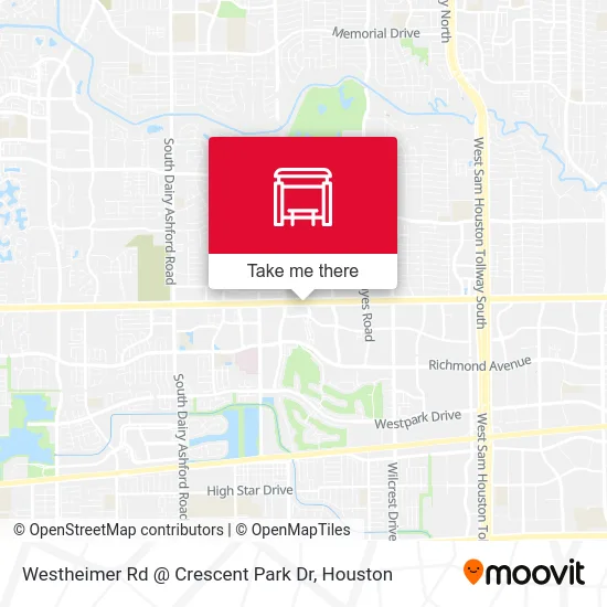 Westheimer Rd @ Crescent Park Dr map