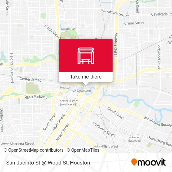 Mapa de San Jacinto St @ Wood St