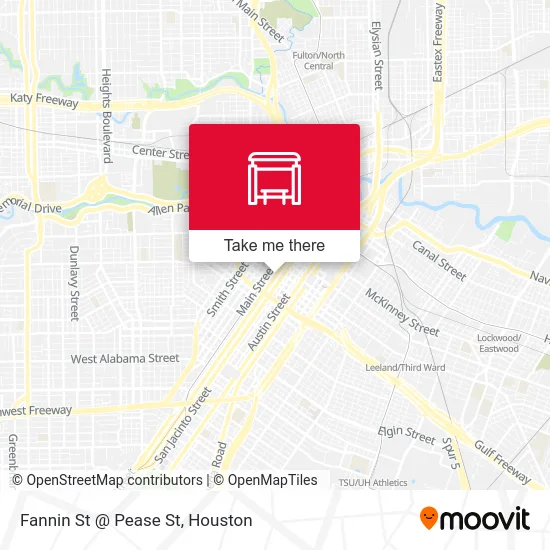 Mapa de Fannin St @ Pease St