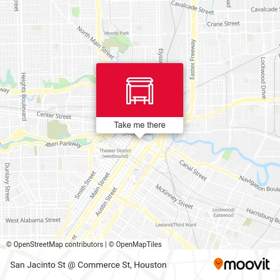 Mapa de San Jacinto St @ Commerce St