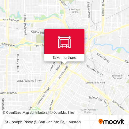 St Joseph Pkwy @ San Jacinto St map