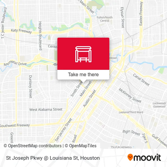 St Joseph Pkwy @ Louisiana St map