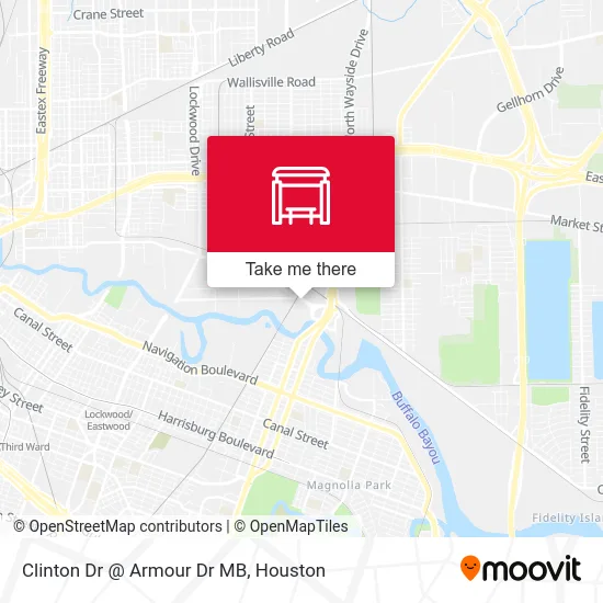 Clinton Dr @ Armour Dr MB map