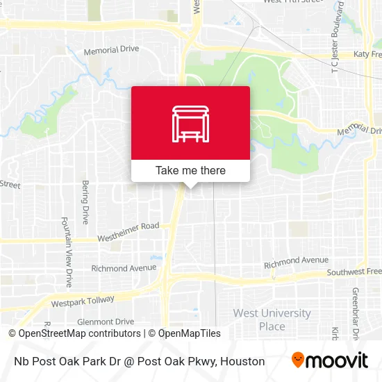 Nb Post Oak Park Dr @ Post Oak Pkwy map