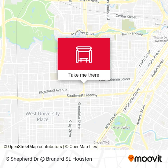 S Shepherd Dr @ Branard St map