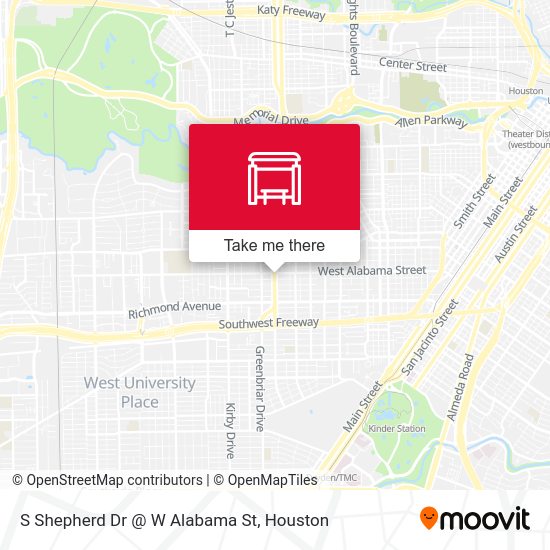 S Shepherd Dr @ W Alabama St map