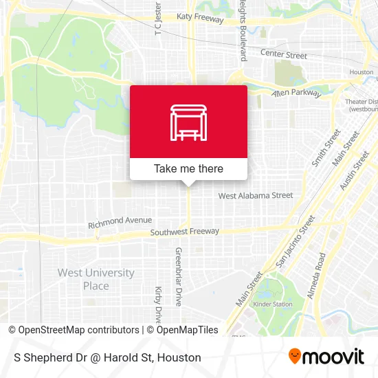 S Shepherd Dr @ Harold St map