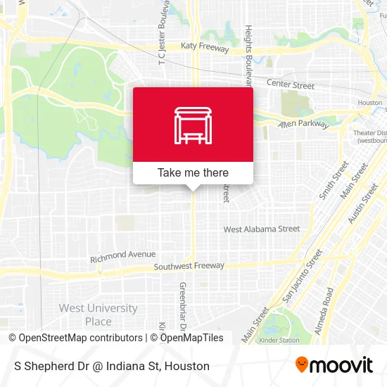 S Shepherd Dr @ Indiana St map