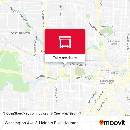 Mapa de Washington Ave @ Heights Blvd