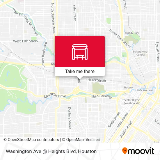 Mapa de Washington Ave @ Heights Blvd